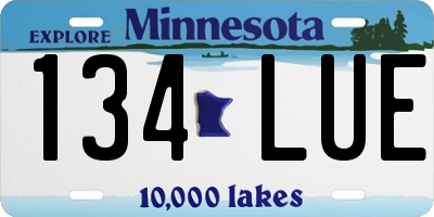 MN license plate 134LUE