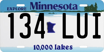 MN license plate 134LUI
