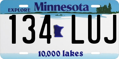 MN license plate 134LUJ