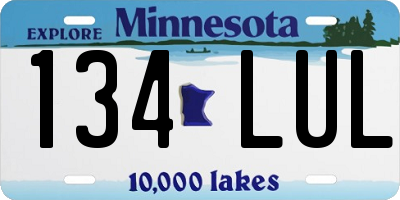 MN license plate 134LUL