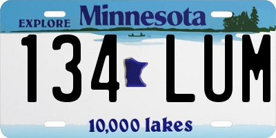 MN license plate 134LUM