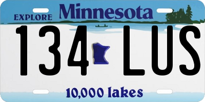 MN license plate 134LUS