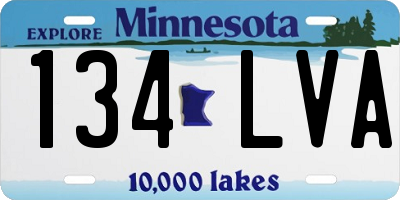 MN license plate 134LVA