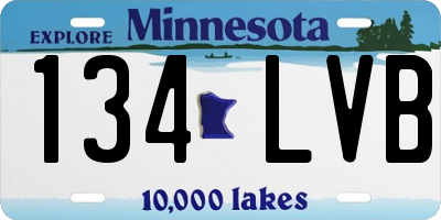 MN license plate 134LVB