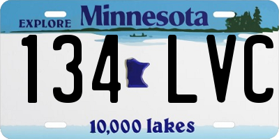MN license plate 134LVC