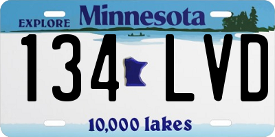 MN license plate 134LVD