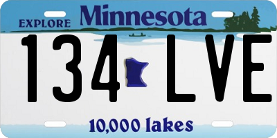 MN license plate 134LVE