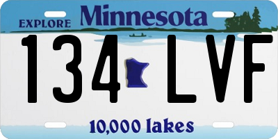 MN license plate 134LVF