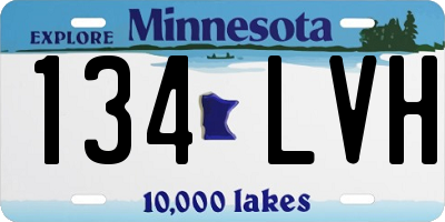 MN license plate 134LVH