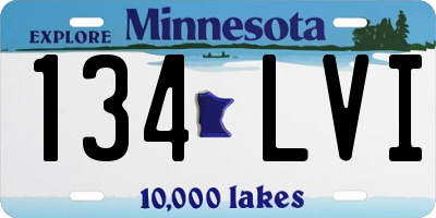 MN license plate 134LVI