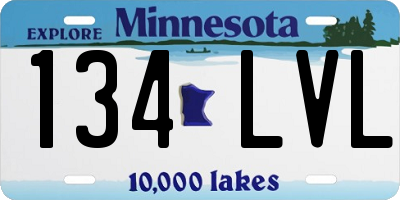 MN license plate 134LVL