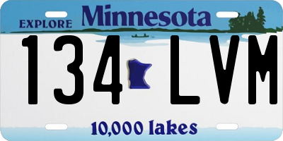 MN license plate 134LVM