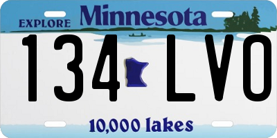 MN license plate 134LVO