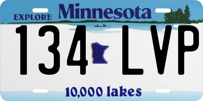 MN license plate 134LVP
