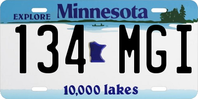 MN license plate 134MGI
