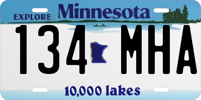 MN license plate 134MHA