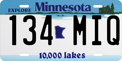 MN license plate 134MIQ