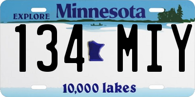 MN license plate 134MIY