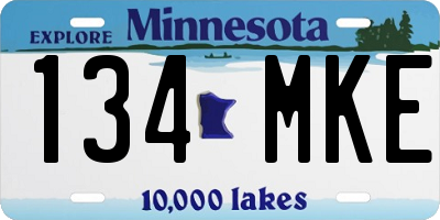 MN license plate 134MKE