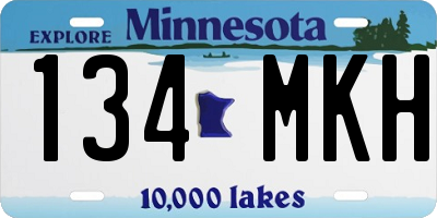 MN license plate 134MKH