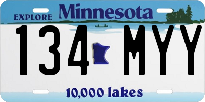 MN license plate 134MYY