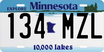 MN license plate 134MZL