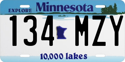 MN license plate 134MZY