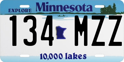 MN license plate 134MZZ
