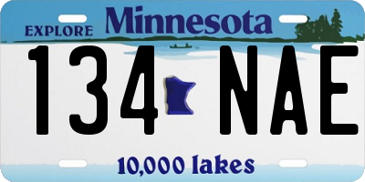 MN license plate 134NAE