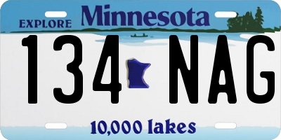 MN license plate 134NAG