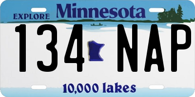 MN license plate 134NAP