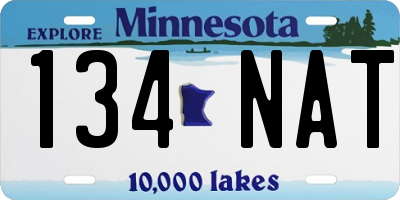 MN license plate 134NAT