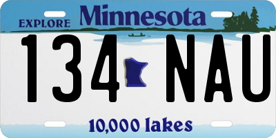 MN license plate 134NAU