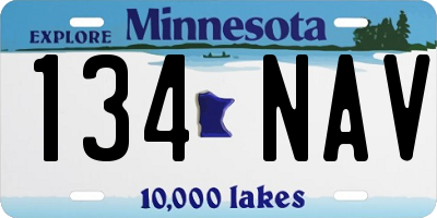 MN license plate 134NAV