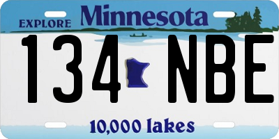 MN license plate 134NBE