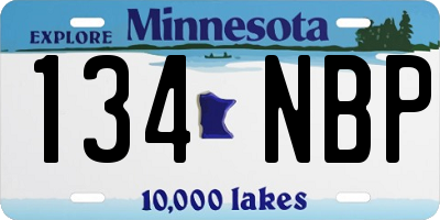 MN license plate 134NBP
