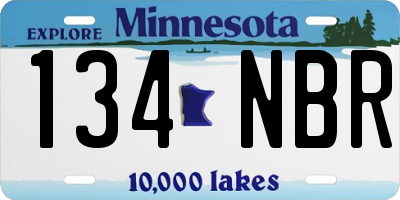 MN license plate 134NBR