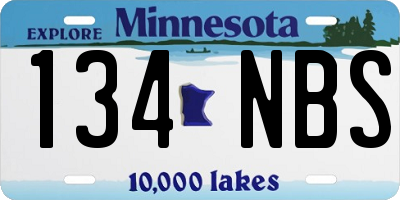 MN license plate 134NBS