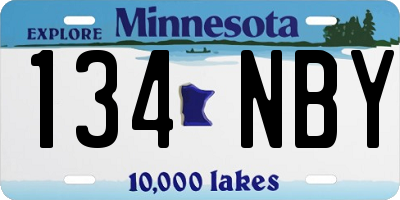 MN license plate 134NBY