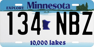 MN license plate 134NBZ