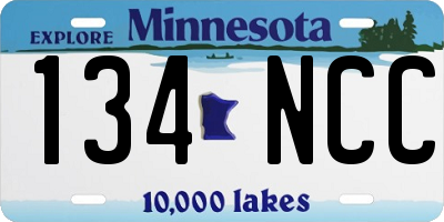 MN license plate 134NCC