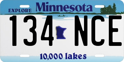 MN license plate 134NCE