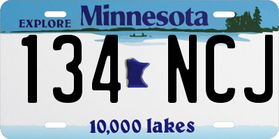 MN license plate 134NCJ