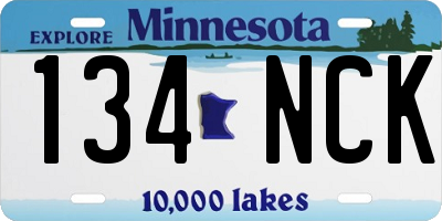 MN license plate 134NCK