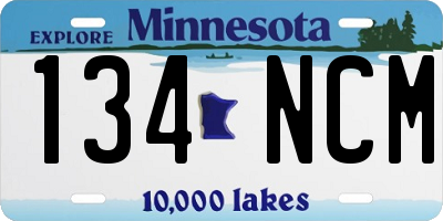 MN license plate 134NCM