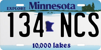 MN license plate 134NCS