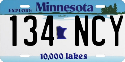 MN license plate 134NCY
