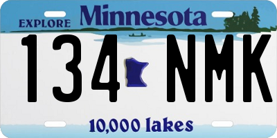 MN license plate 134NMK
