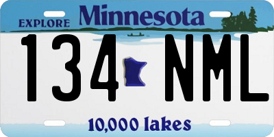 MN license plate 134NML