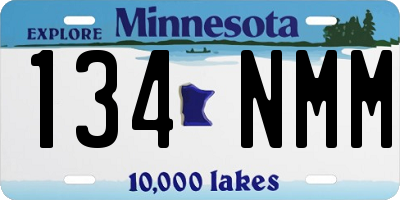 MN license plate 134NMM